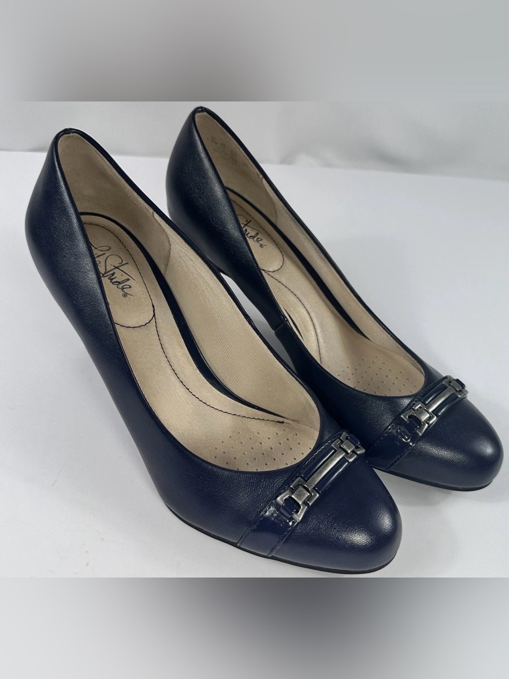 LifeStride Lover 2 Navy Blue Pumps Women’s 8.5M Soft System Comfort Heels